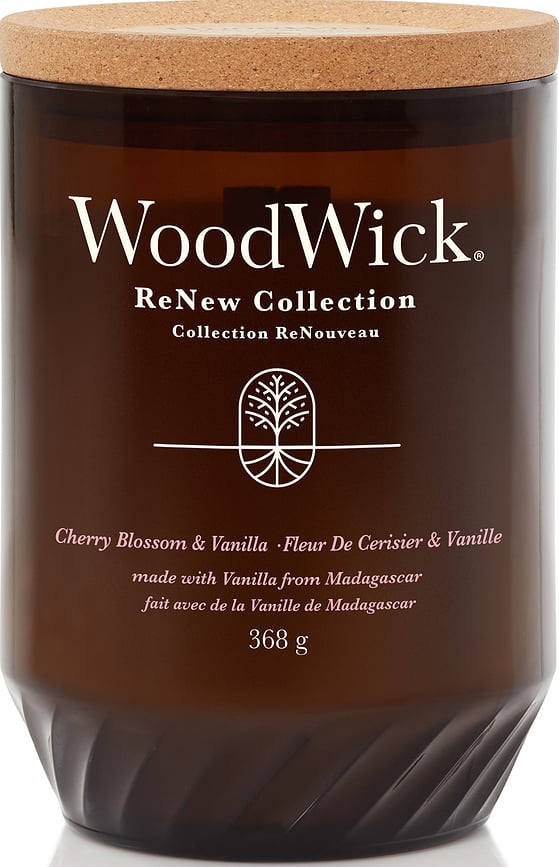 ReNew WoodWick Svijeća Trešnjin cvijet i Vanilija velika