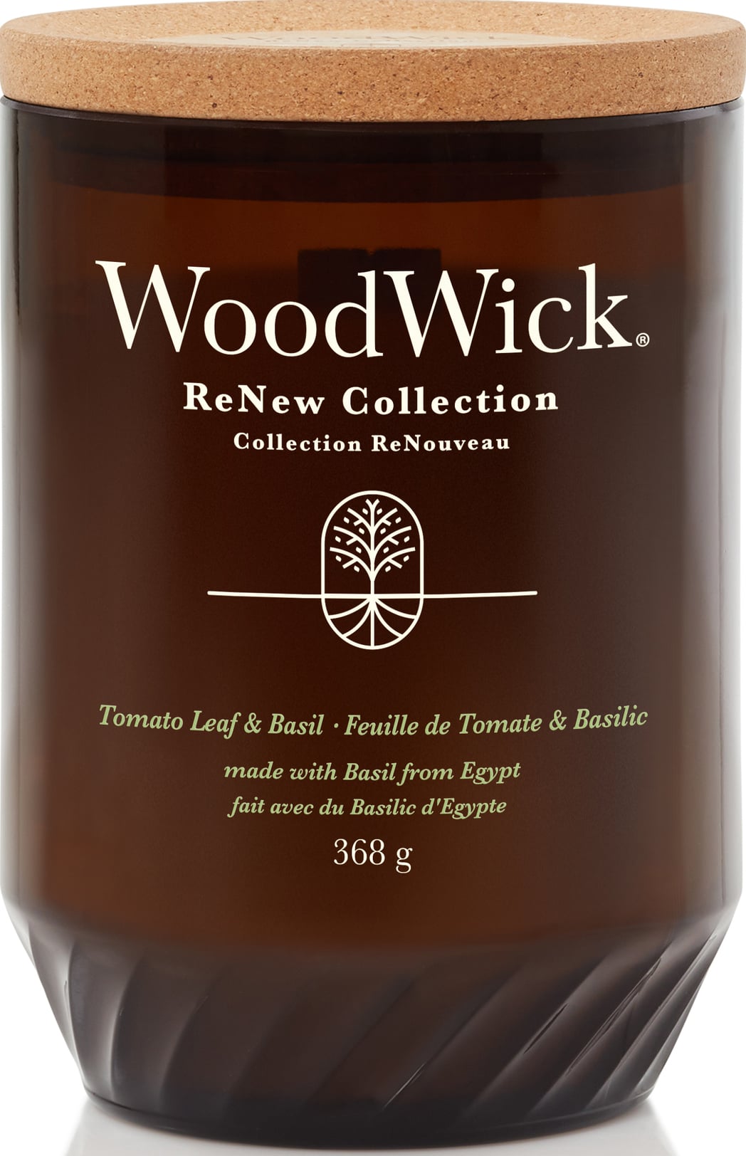 Renew WoodWick Tomato Leaf & Basil Kerze groß