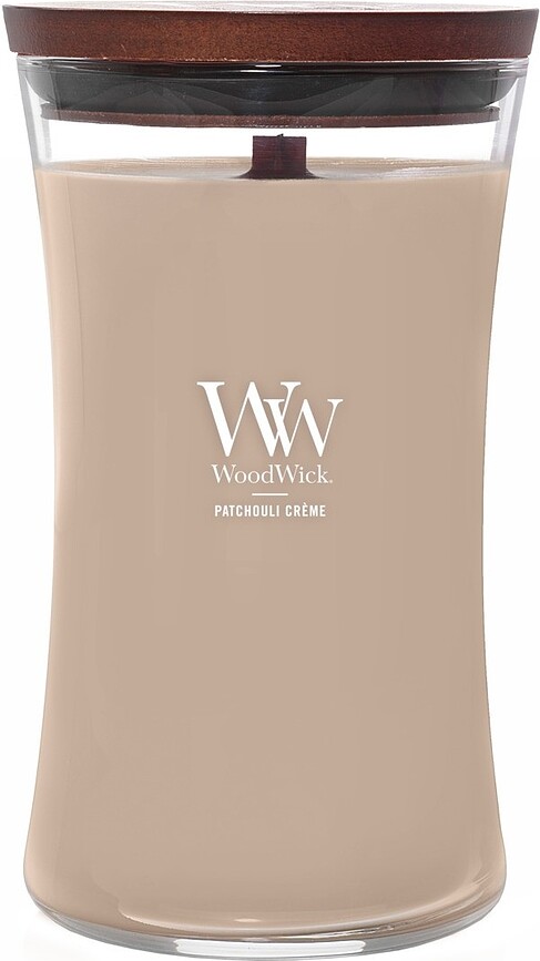 Svece WoodWick Patchouli Creme Core, liela