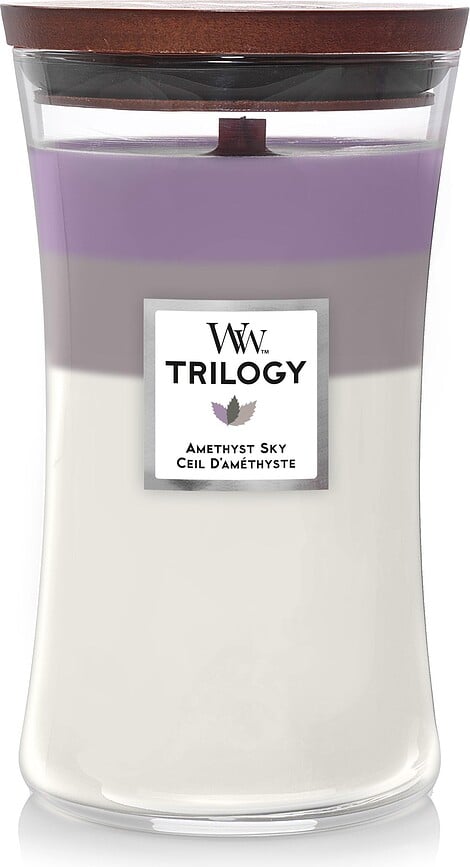 Sviečka Trilogy WoodWick Amethyst Sky