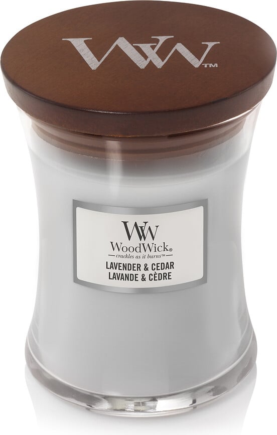Vela aromática Core WoodWick, Lavanda y Cedro