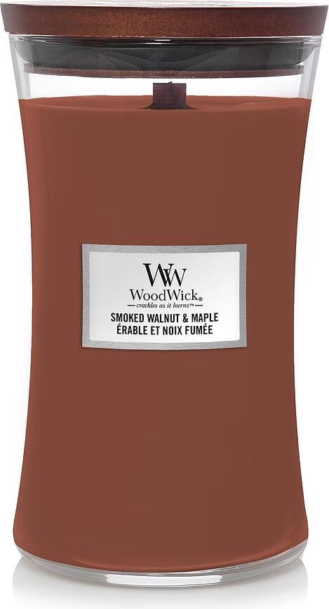 Vela Core WoodWick, aroma Nuez Ahumada y Arce