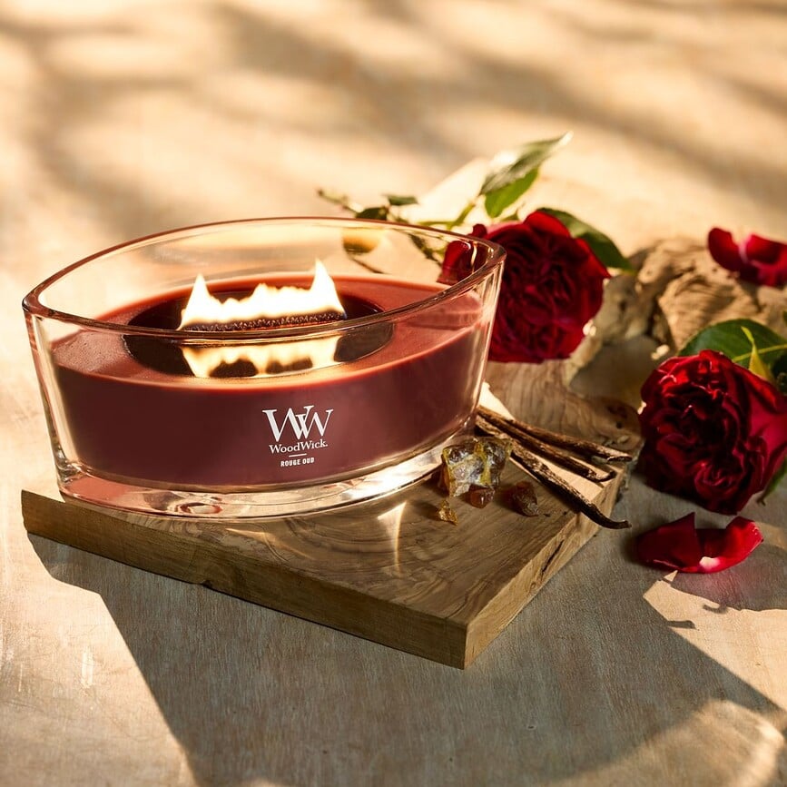 Vela Hearthwick WoodWick, aroma Rouge Oud