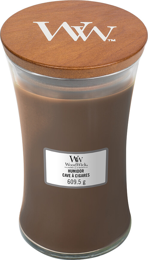 Vela perfumada WoodWick Core, aroma Humidor