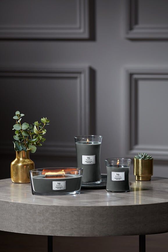 Vela WoodWick Core, aroma a pimienta negra, grande