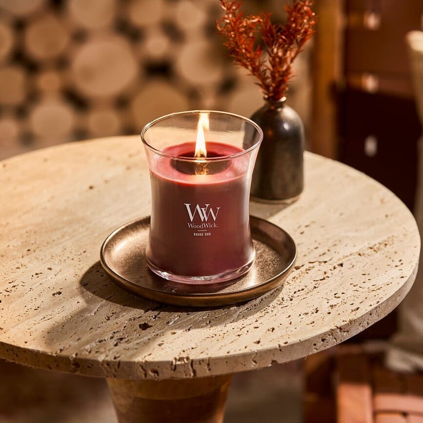Vela aromática WoodWick Core, Rouge Oud, grande