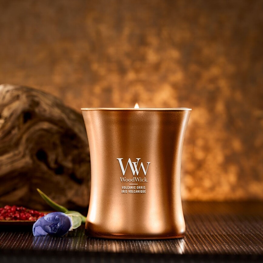 Vela WoodWick Precious Metals, Volcanic Orris, mediana
