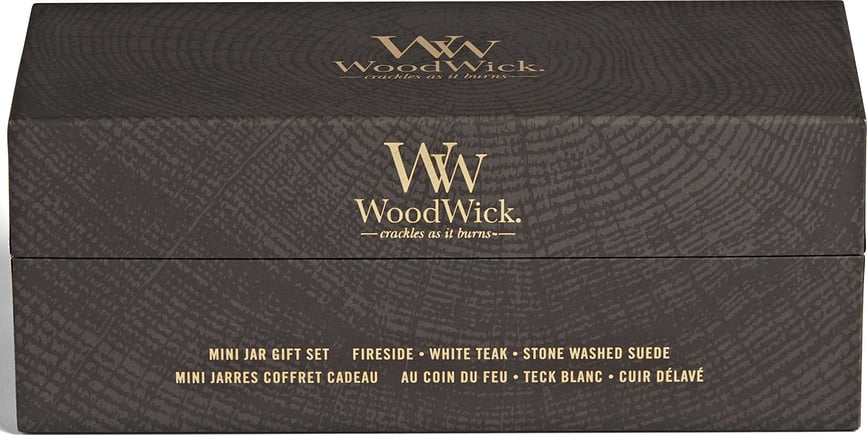 Velas pequeñas Core WoodWick Woody, para regalo, Pack de 3 unidades