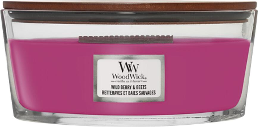WoodWick Bougie Hearthwick, parfum baies sauvages et betteraves