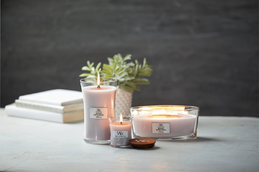 WoodWick Core Bougie, Jasmin Fumé, moyenne