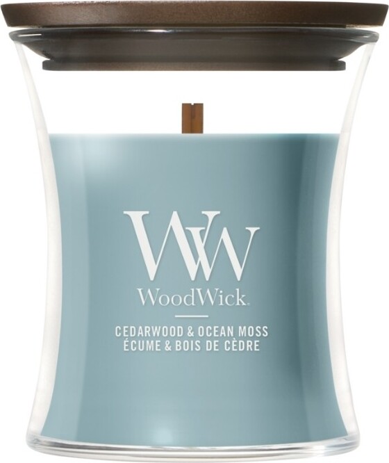 WoodWick Core Cedarwood & Ocean Moss Kerze klein