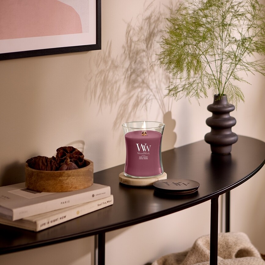 WoodWick Core Dark Cherry stearinlys, mellem