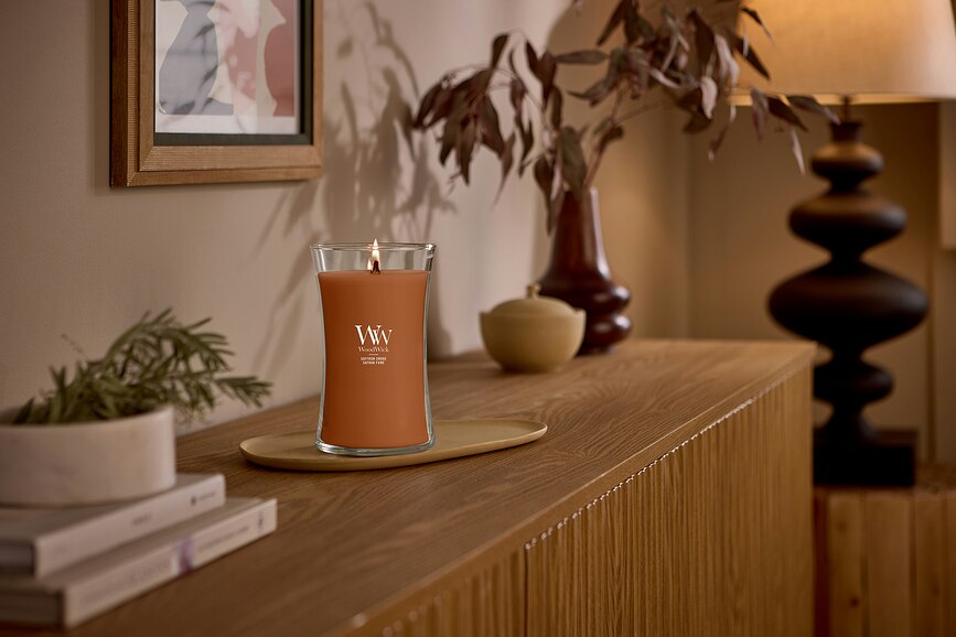 WoodWick Core Saffron Smoke lys, mellem