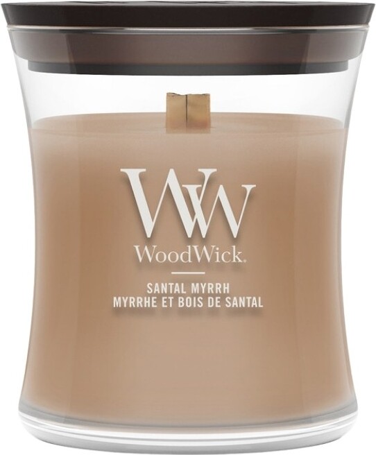 WoodWick Core Santal Myrrh Kerze klein