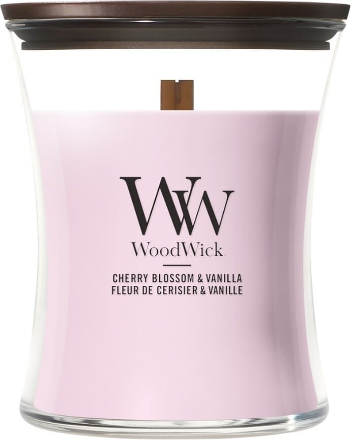 WoodWick Core svijeća Cherry Blossom & Vanilla srednja