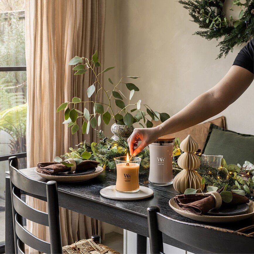 WoodWick Core Svijeća Patchouli Creme srednja