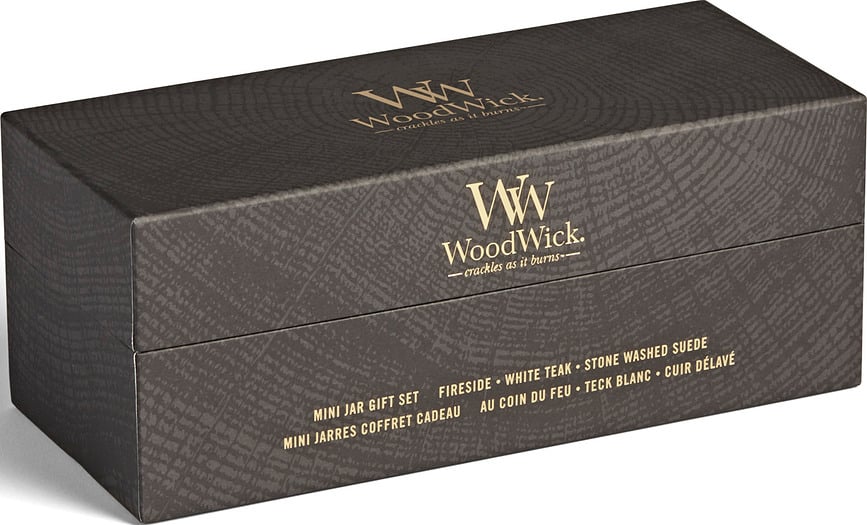 WoodWick Core Svijeće Woody male u poklon pakiranju 3 kom.