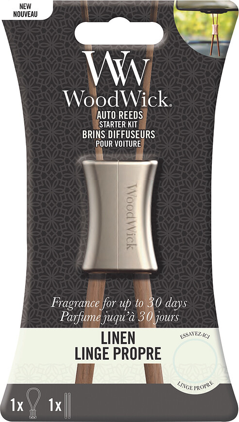WoodWick Dišavne palčke za avto, vonj Linen