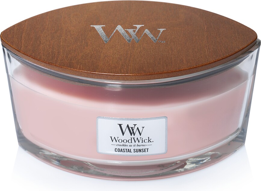 WoodWick Hearthwick Flame Bougie, parfum Coastal Sunset