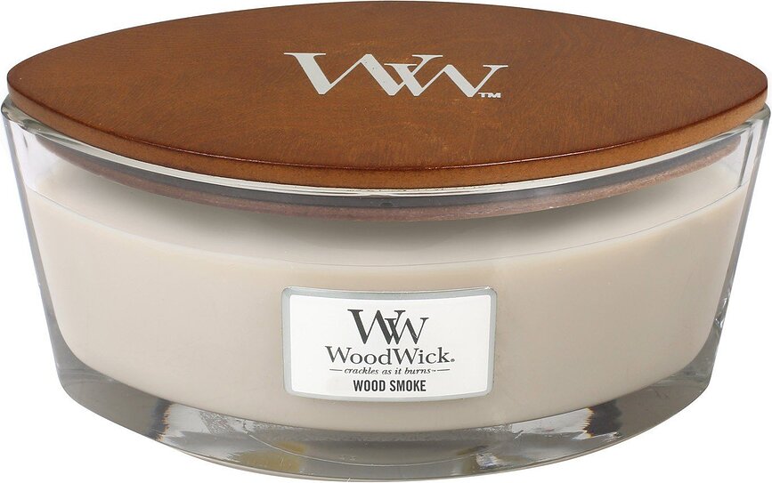 WoodWick Hearthwick Flame Bougie, parfum Wood Smoke