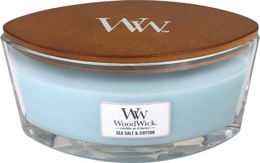 WoodWick Hearthwick Flame Svijeća Sea Salt & Cotton