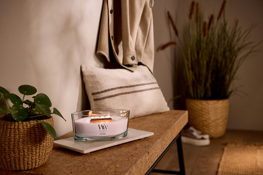 WoodWick Hearthwick Rose Blush ljus