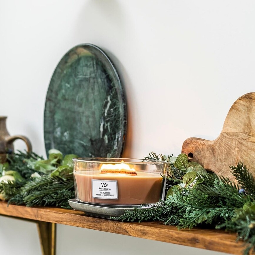 WoodWick Hearthwick Svijeća Santal Myrrh