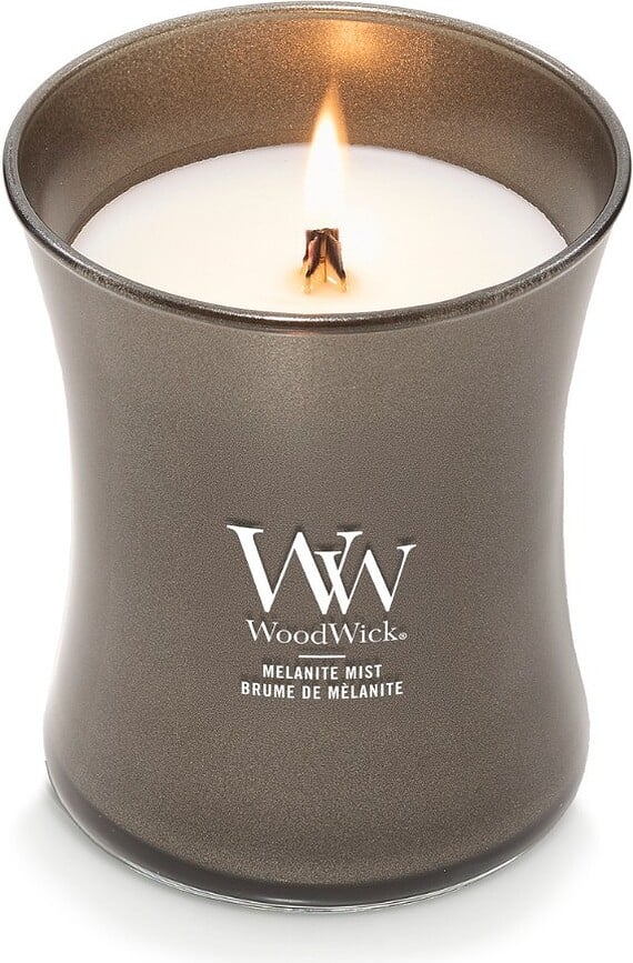 WoodWick Precious Metals Melanite Mist Svijeća srednja