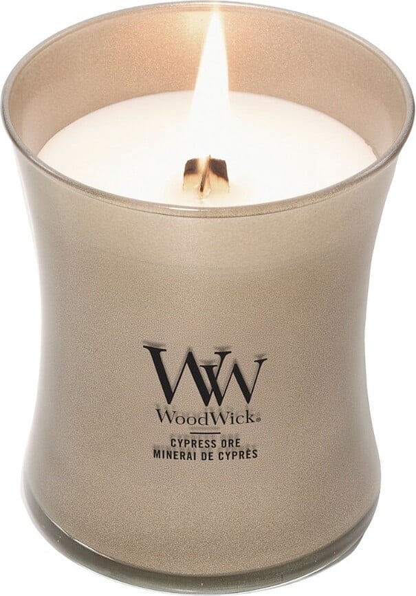 WoodWick Precious Metals Svijeća Cypress Ore srednja