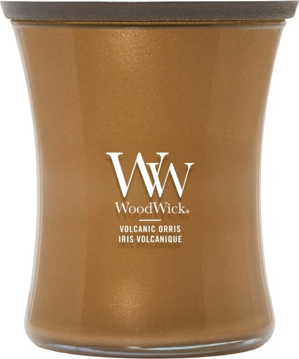WoodWick Precious Metals Volcanic Orris Kerze, mittel