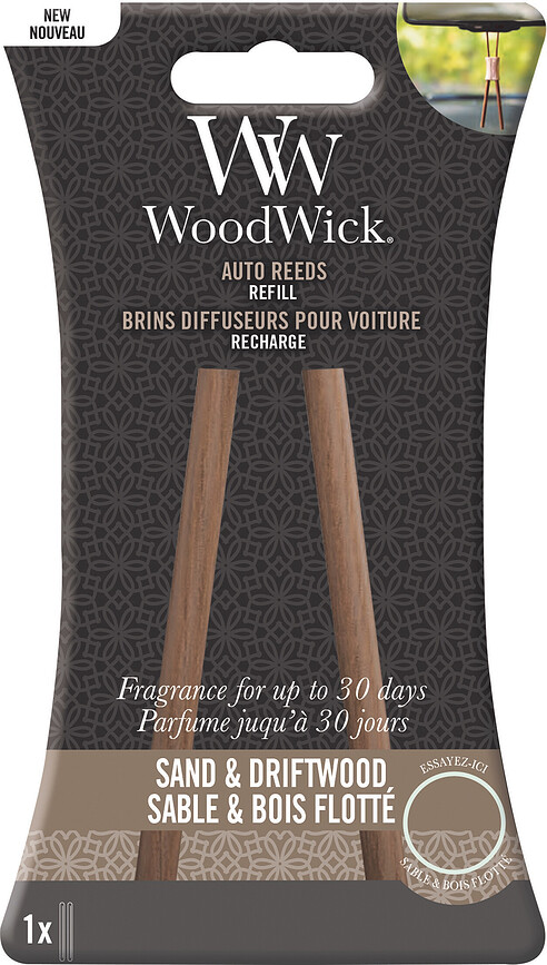 WoodWick Sand & Driftwood Recharge de Parfum pour Diffuseur de Voiture