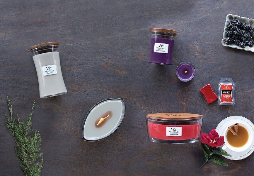 WoodWick Svijeća Hearthwick Flame bijela vanilija