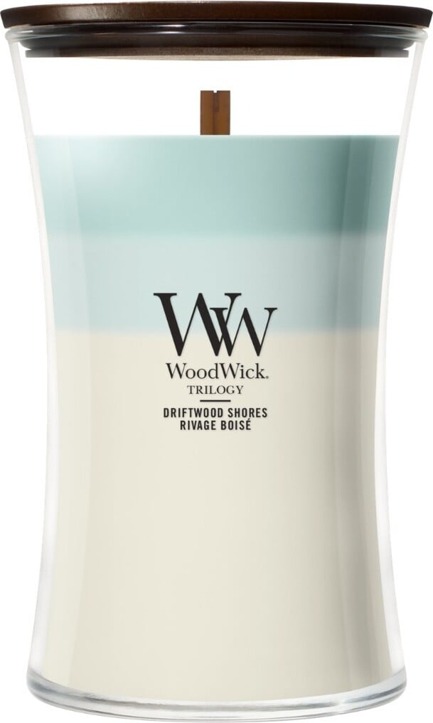 WoodWick Trilogy Driftwood Shores Kerze, groß