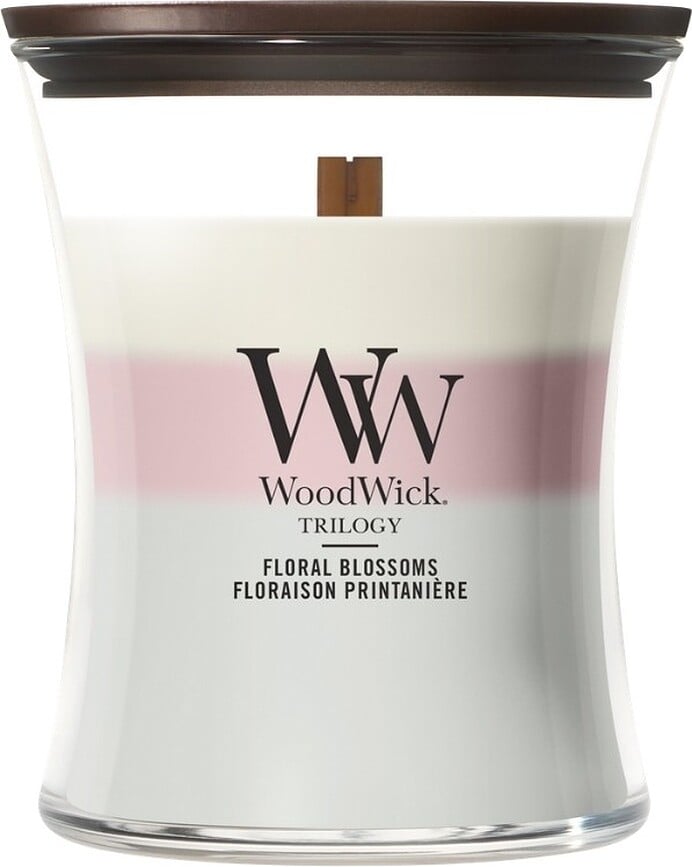 WoodWick Trilogy Floral Blossoms svijeća, srednja