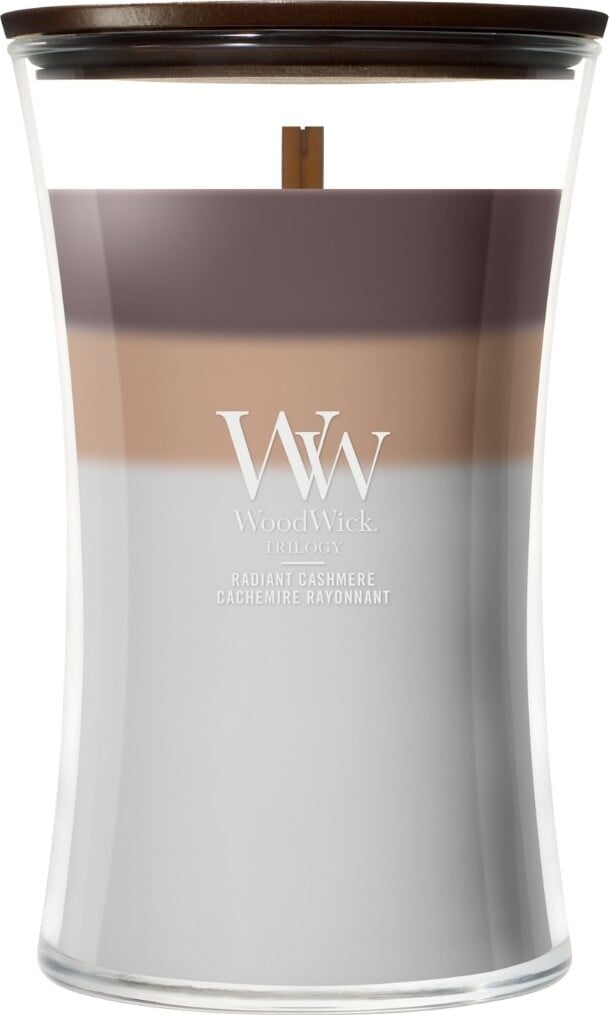 WoodWick Trilogy Radiant Cashmere Kerze groß
