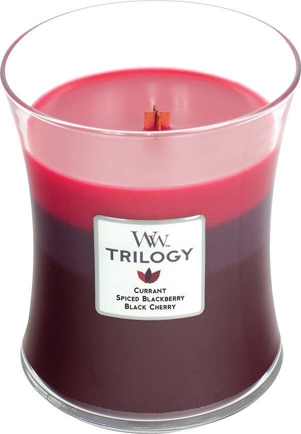 WoodWick Trilogy Sun Ripened Berries Doftljus, mellan