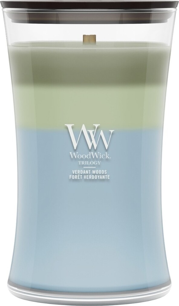 WoodWick Trilogy Verdant Woods Kerze, groß
