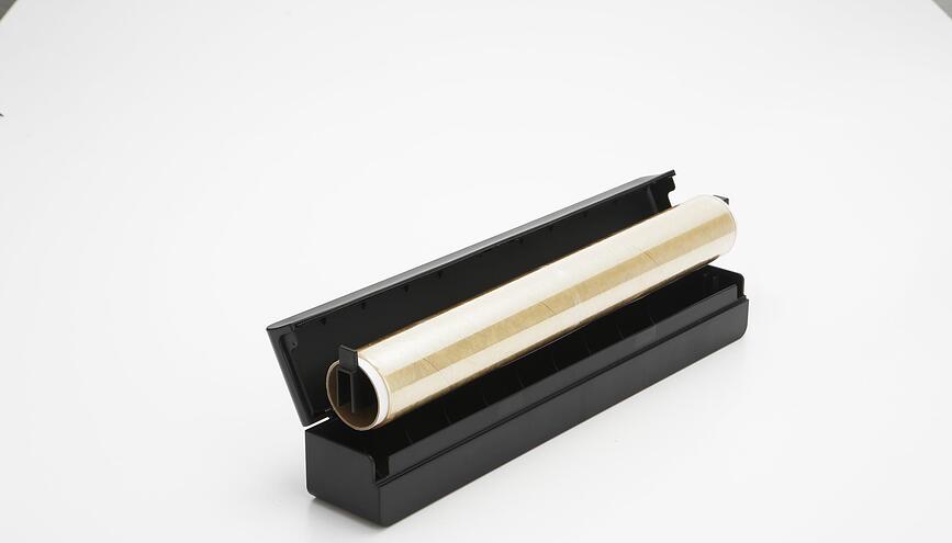 Dispensador de film transparente magnético Tower, negro