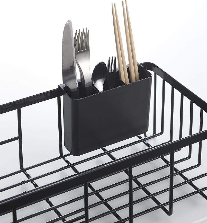 Escurridor de Platos Tower, negro, con rejilla