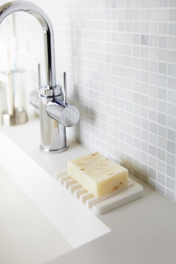 Flow Porte-Savon blanc, en silicone