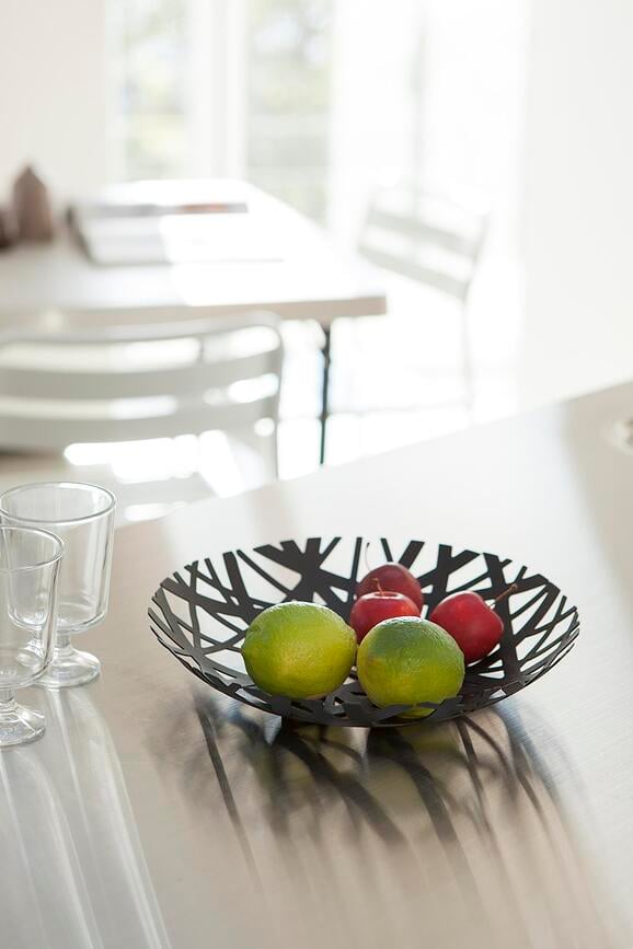 Frutero Tower de metal, negro