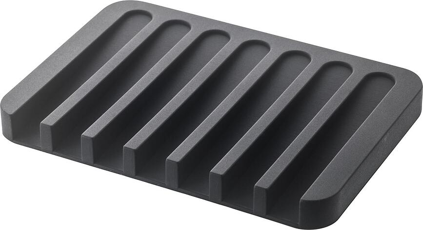 Jabonera de silicona Flow, negra