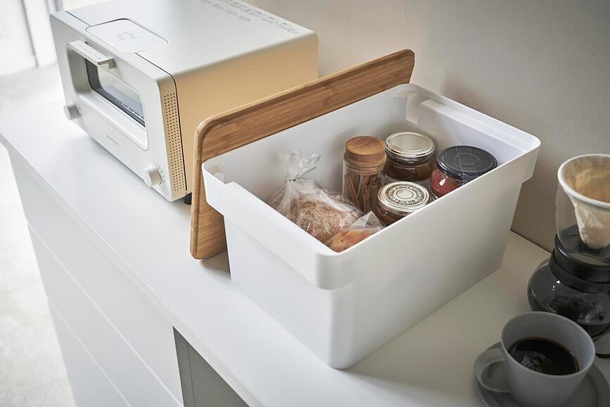 Panera Tower, con tabla de cortar integrada y espacio para cuchillo, negro