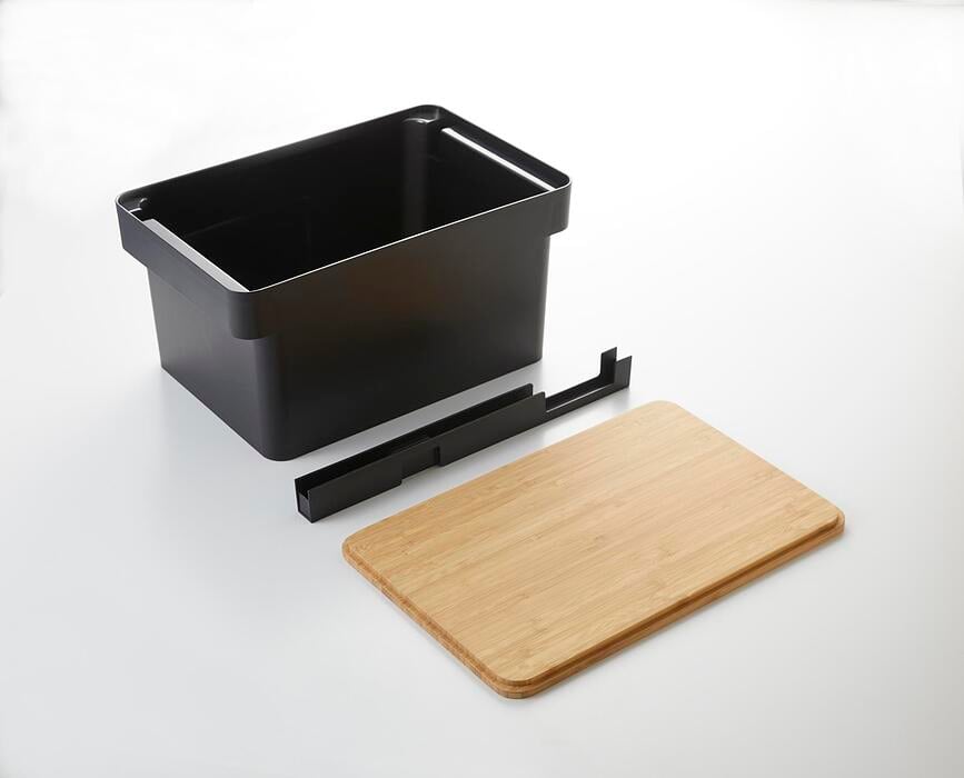 Panera Tower, con tabla de cortar integrada y espacio para cuchillo, negro