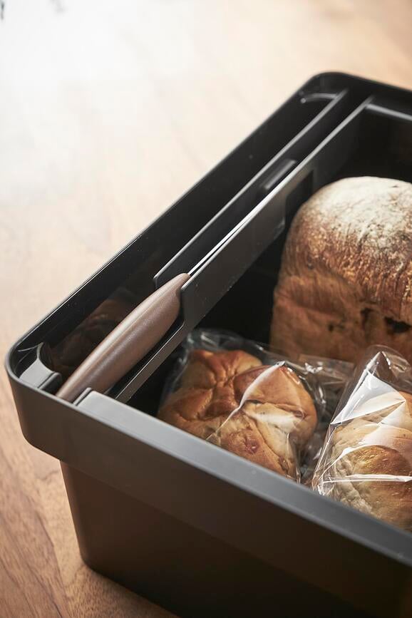 Panera Tower, con tabla de cortar integrada y espacio para cuchillo, negro