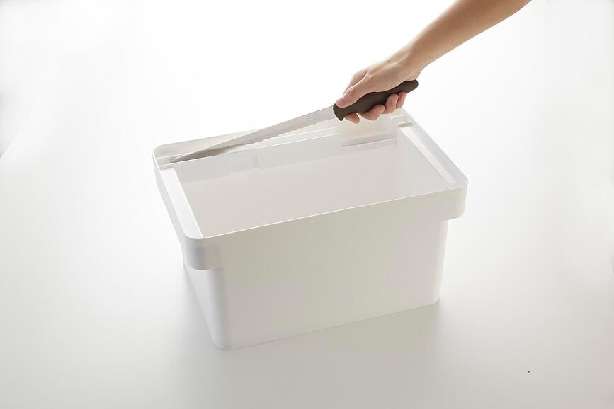 Panera Tower, con tabla de cortar integrada y espacio para cuchillo, negro