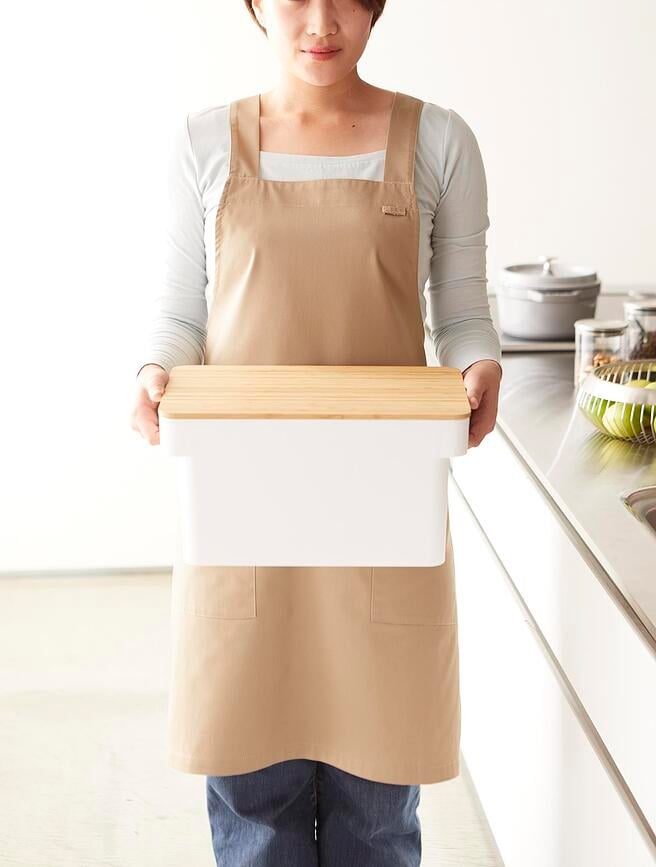 Panera Tower, con tabla de cortar integrada y espacio para cuchillo, negro