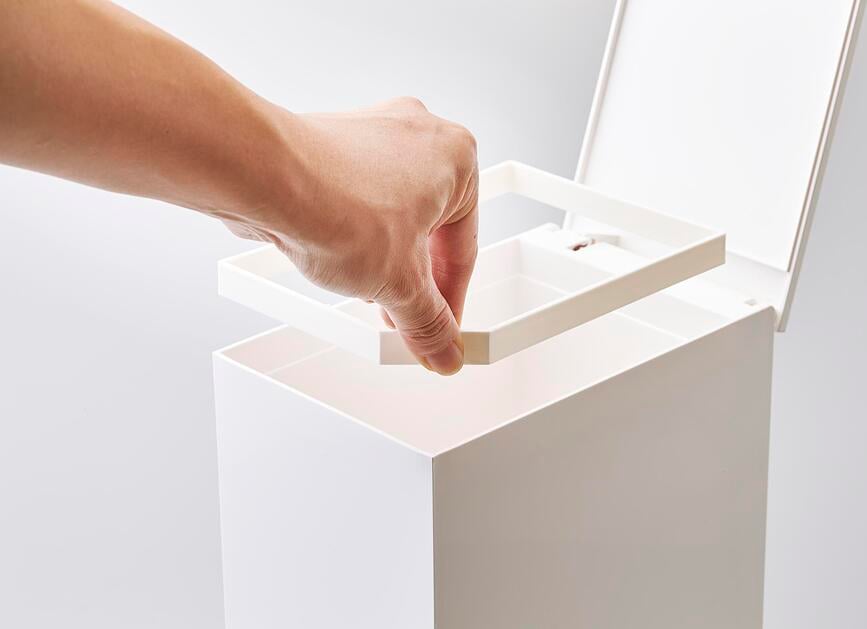 Papelera de baño Tower, blanco