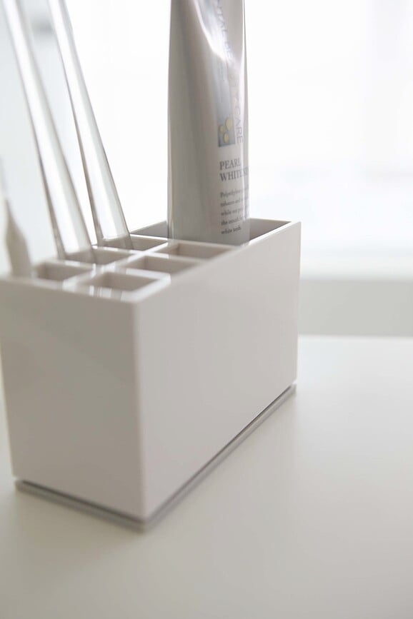 Soporte para cepillos y pasta dental Mist, negro