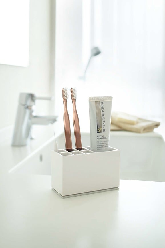 Soporte para cepillos y pasta dental Mist, negro